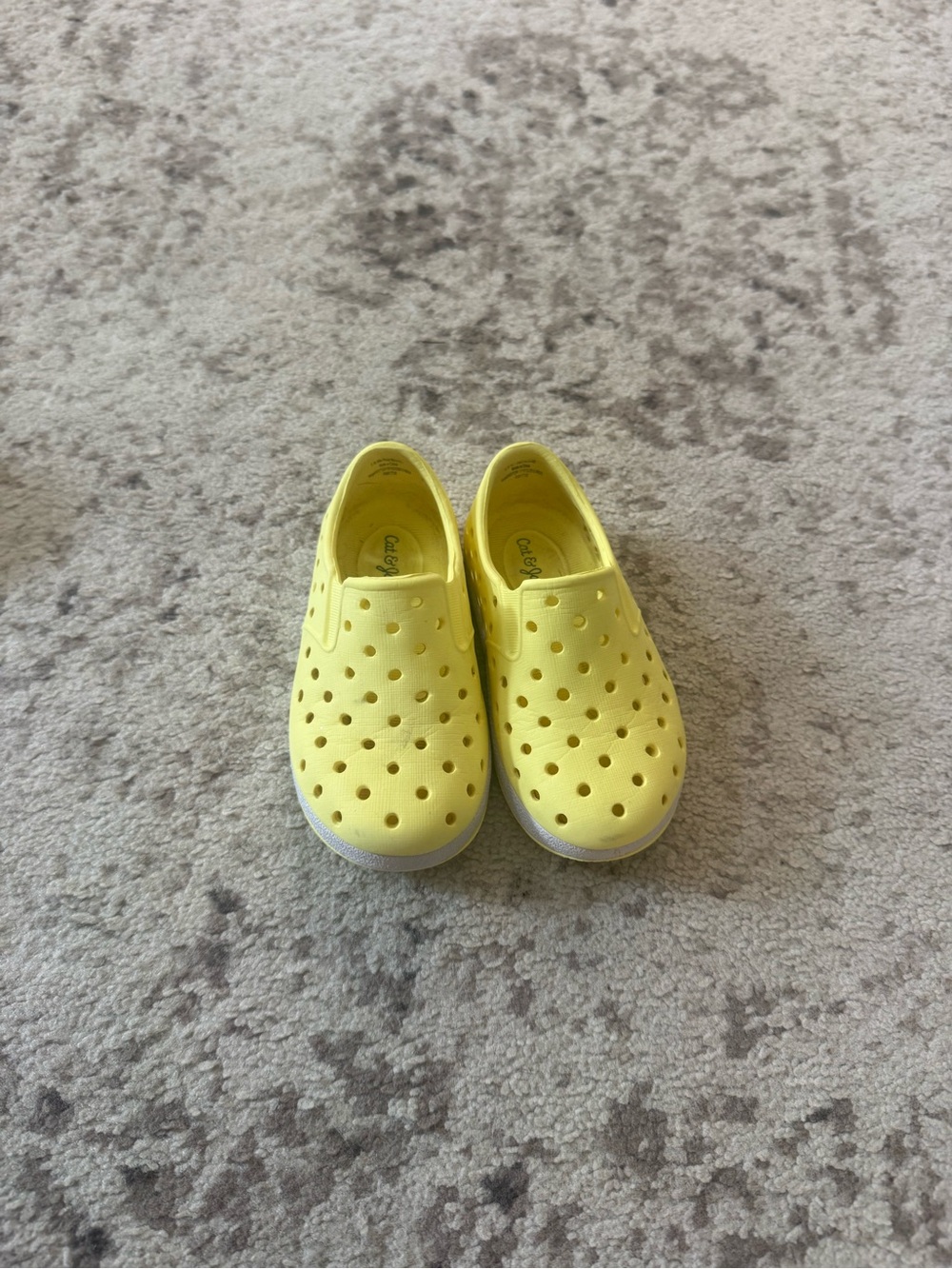 Cat & Jack - Size 5 | Yellow Kids Slip-On Foam Clog Shoes